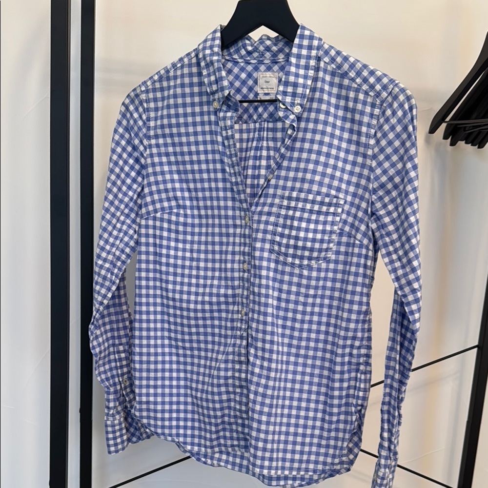 GAP Blue and White Gingham Blouse